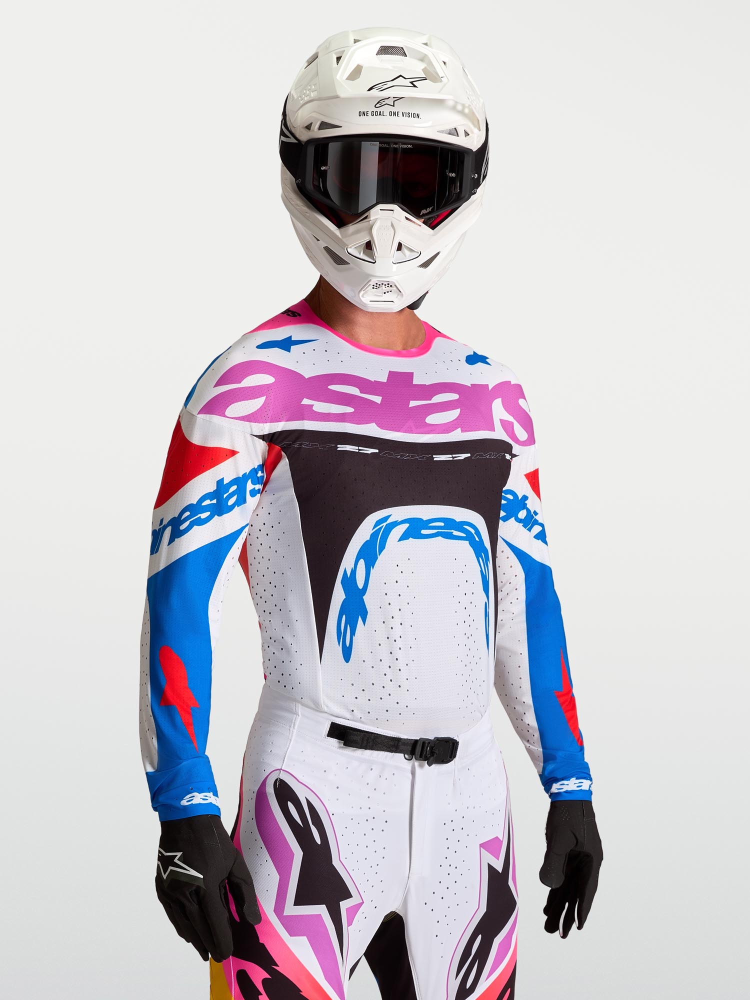 Alpinestars Supertech Dyna Maillot Motocross blanc/multicolore S Figure 4