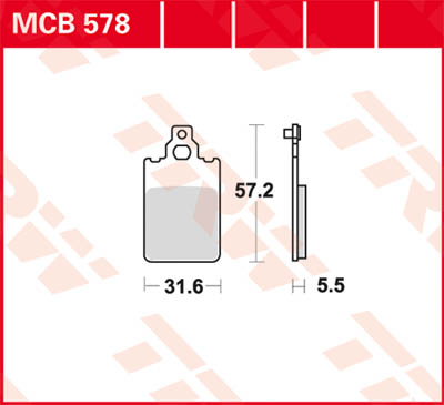 TRW Lucas Bremsbelag MCB578 Figur 1