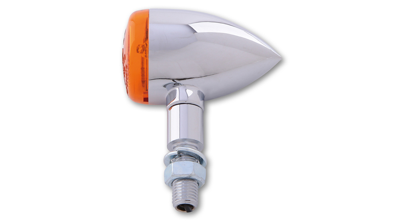 HIGHSIDER Smart Bullet Glödlampa Indikator Kropp Krom / Lens Orange (Par), Fram och Bak Figur 4