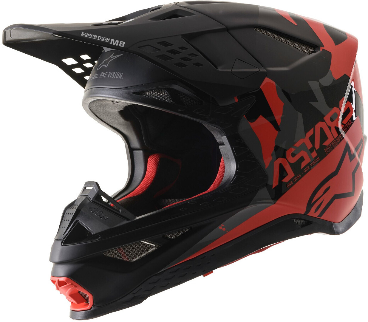 Alpinestars Supertech S-M8 Echo Capacete de Motocross preto/cinza/vermelho L (59/60) Figura 1