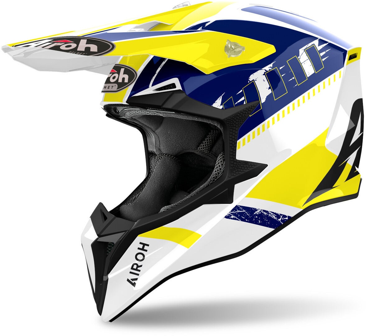 Airoh Wraaap Feel Motocross Helmet white/yellow/blue XL (61/62) Figure 1