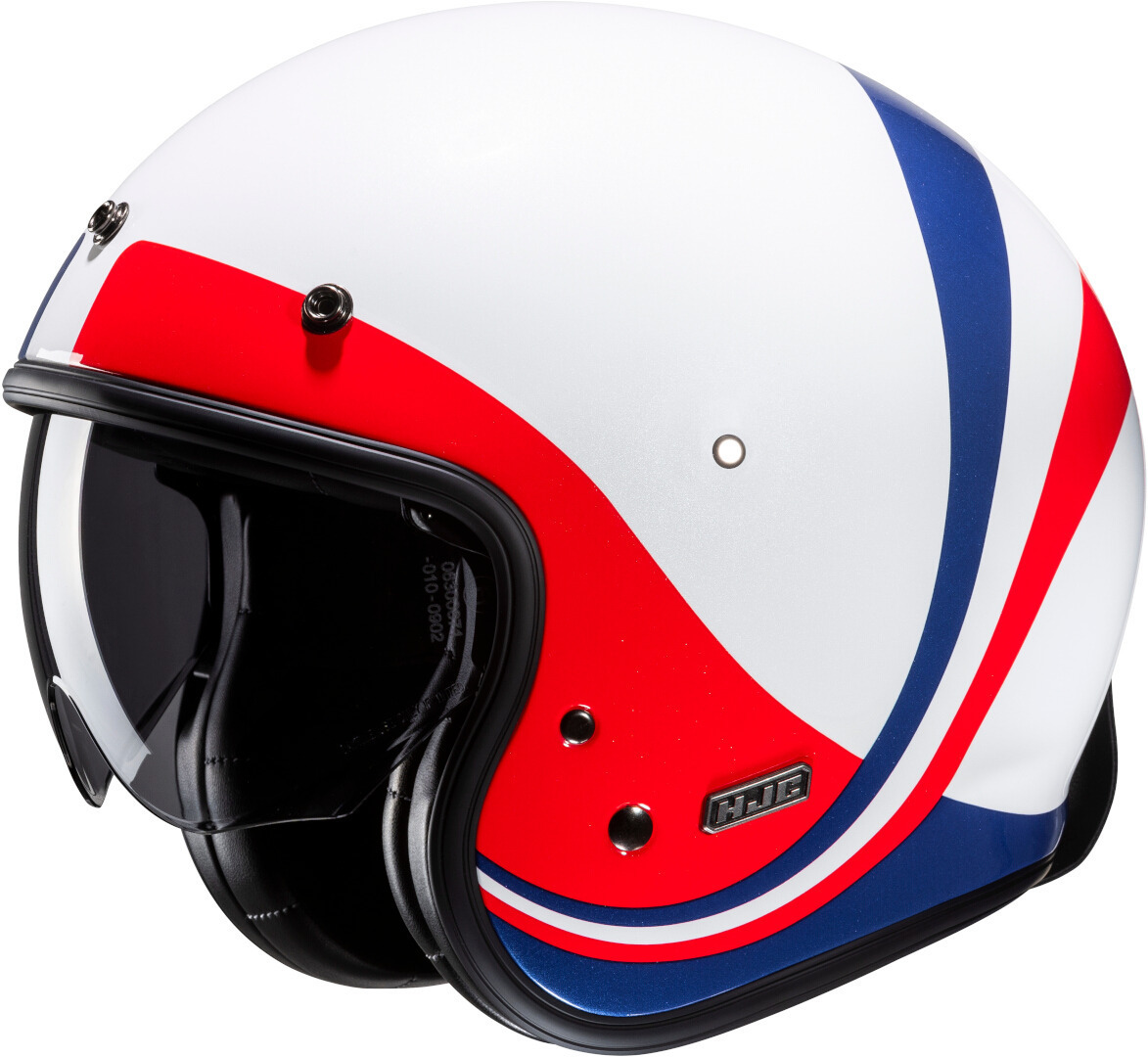 HJC V31 Emgo Retro Jet hjälm vit/röd/blå XS (54/55) Figur 1