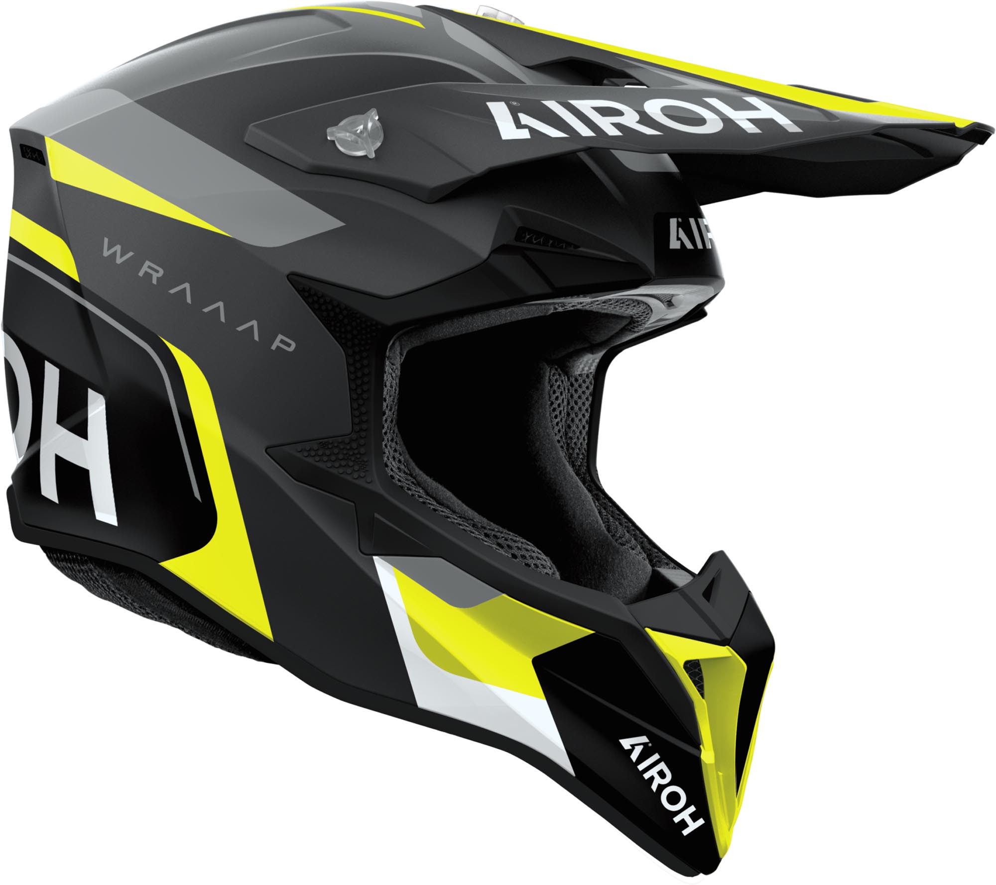 Airoh Wraaap Conquer Motocross Helm schwarz matt/grau/neon-gelb M (57/58) Abbildung 2