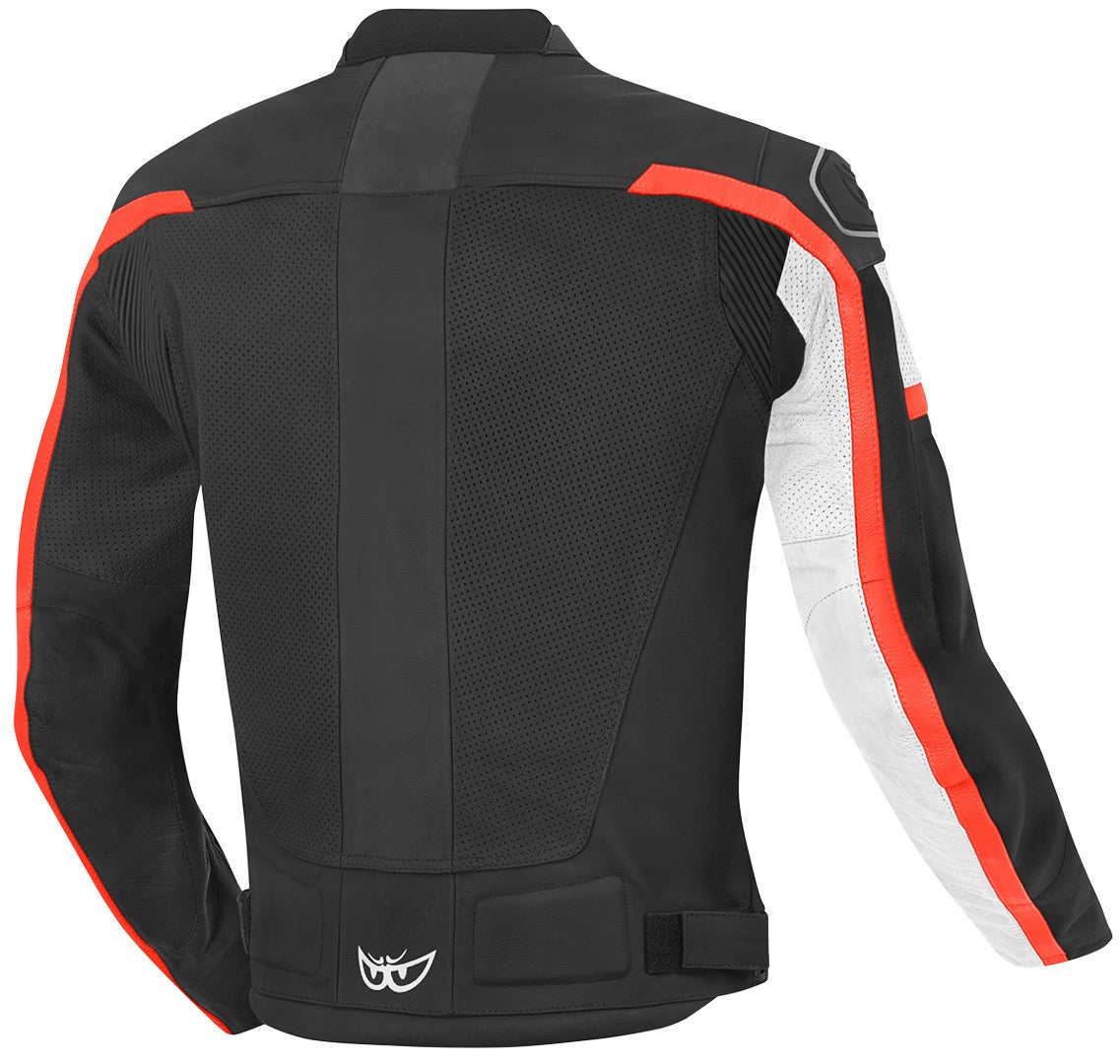 Berik Sportivo Motorcycle Leather Jacket black/white/red 52 Figure 2