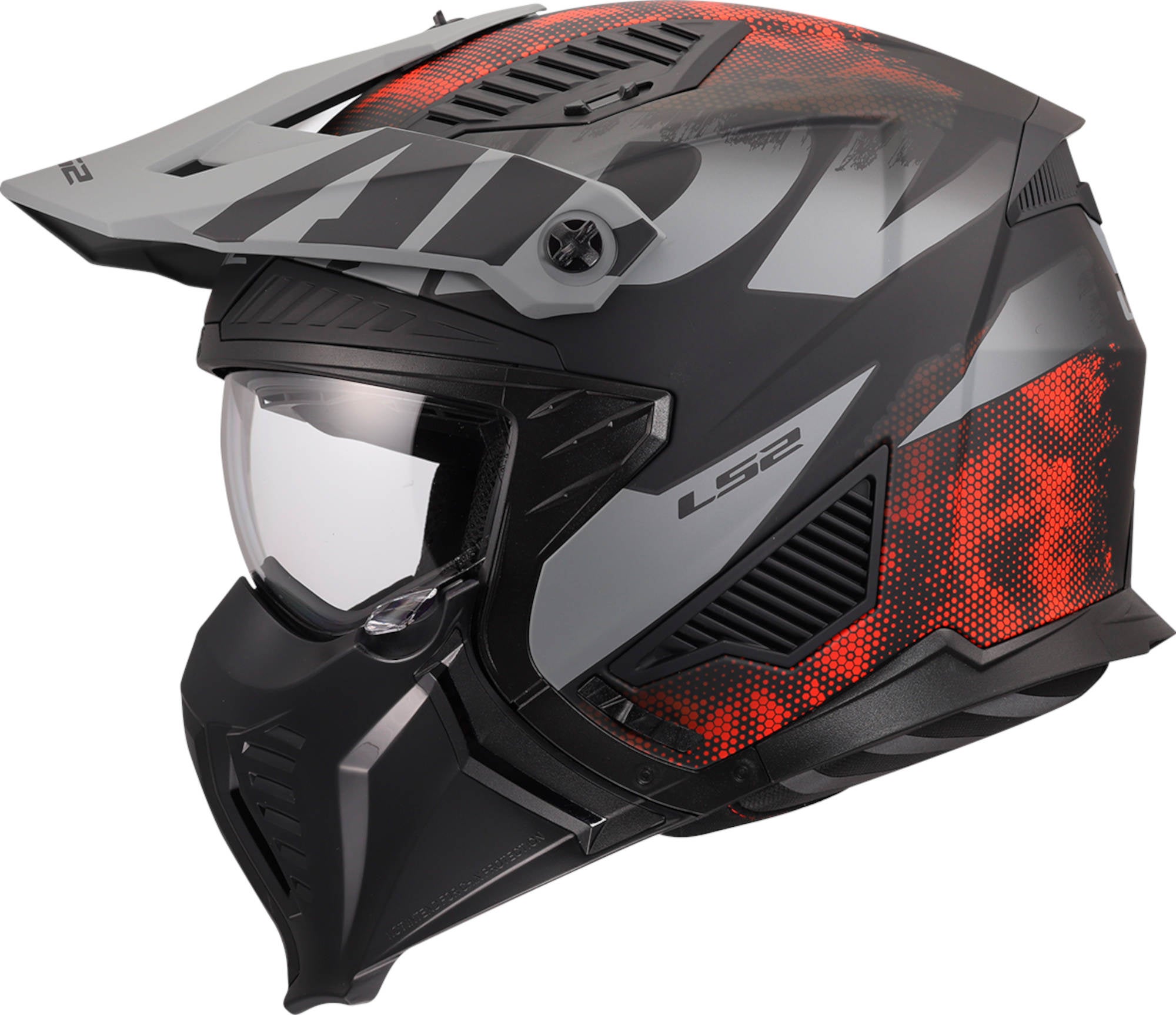 LS2 OF606 Drifter Gas Capacete cinza/vermelho XL (61/62) Figura 13