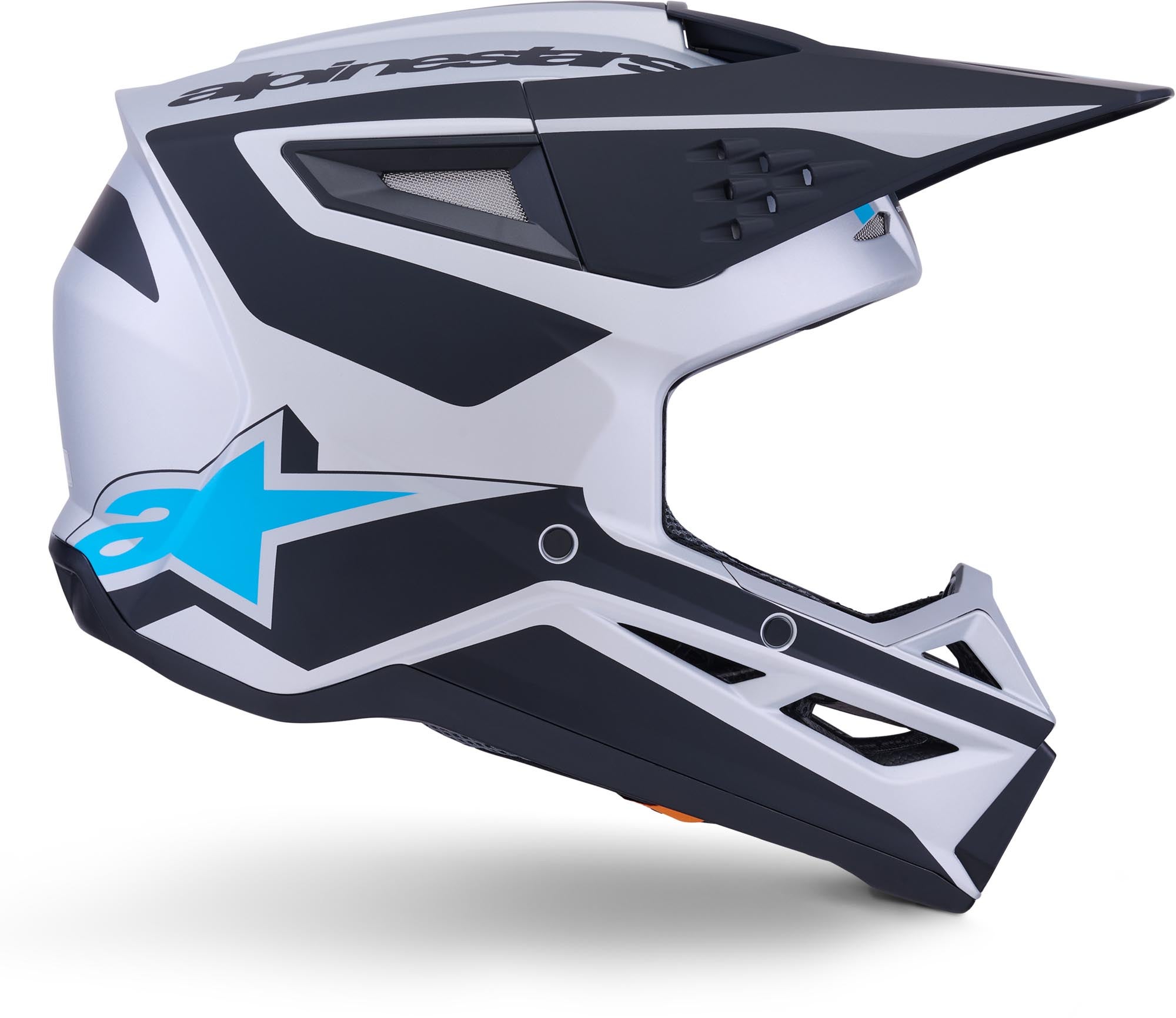Alpinestars S-M3 Heat Casco da motocross nero/argento opaco S (55/56) Figura 5
