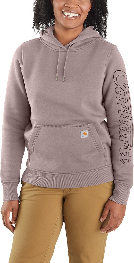 Carhartt Relaxed Fit Rain Defender Graphic レディースパーカー クリーム/ピンク L 図2
