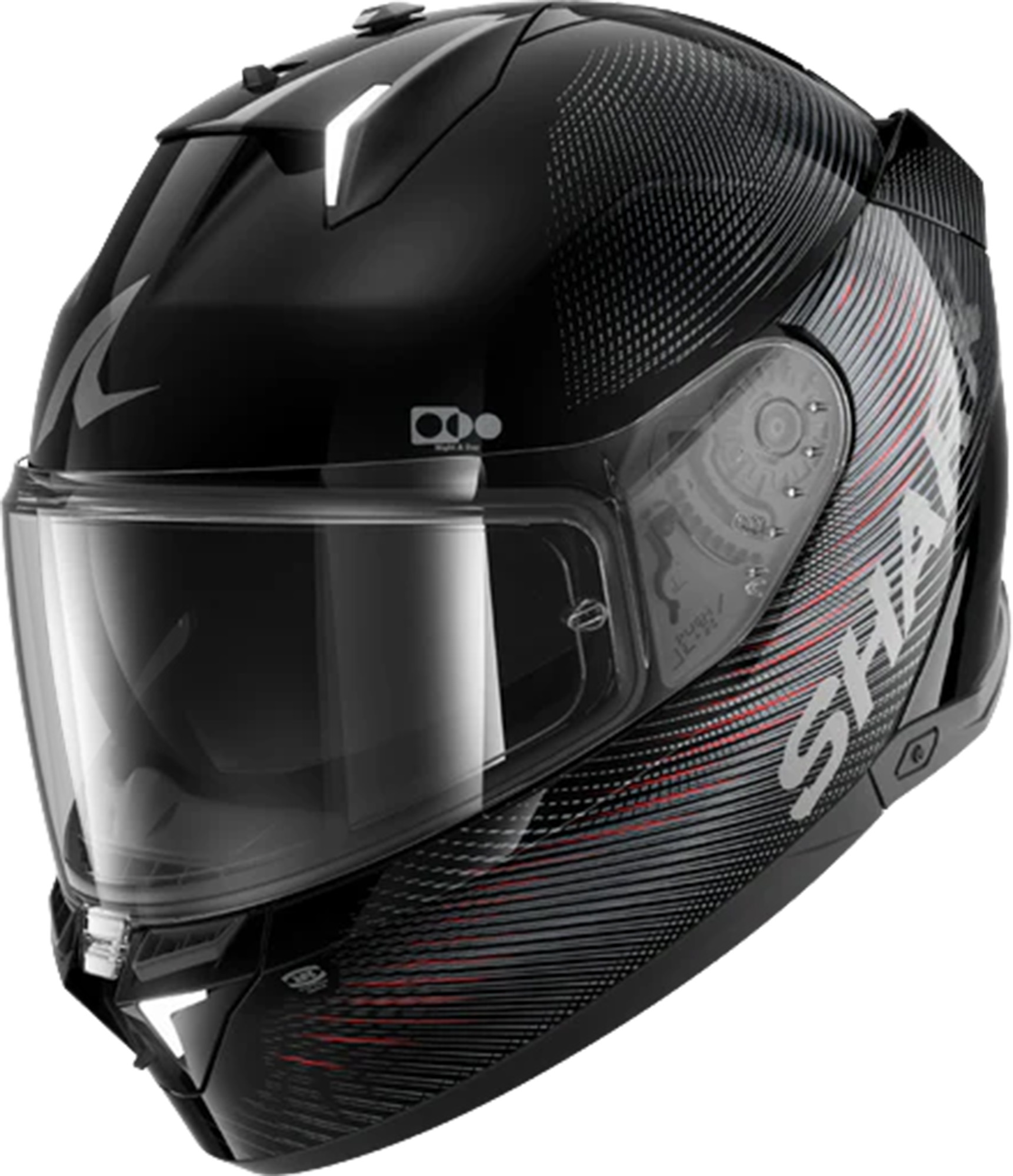 Shark Skwal i3 SP Lyne Helm antraciet/rood S (55/56) Figuur 1