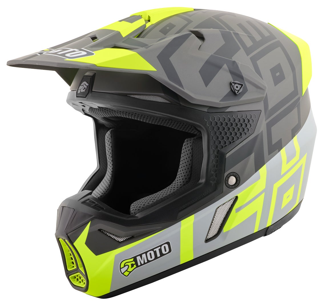 FC-Moto Merkur Flex Casco Motocross nero/giallo S Figura 1