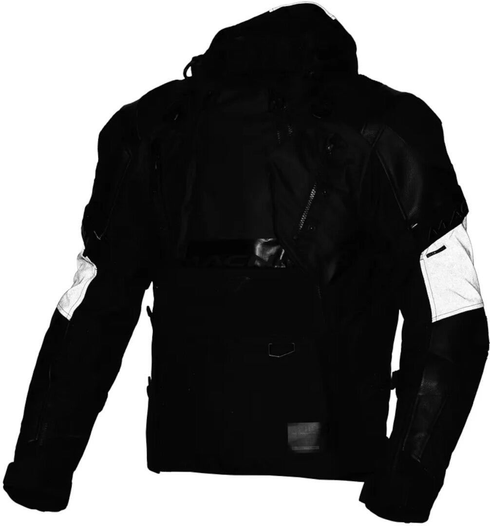 Macna Tryton NightEye waterproof Motorcycle Leather/Textile Jacket black XXL Figure 5