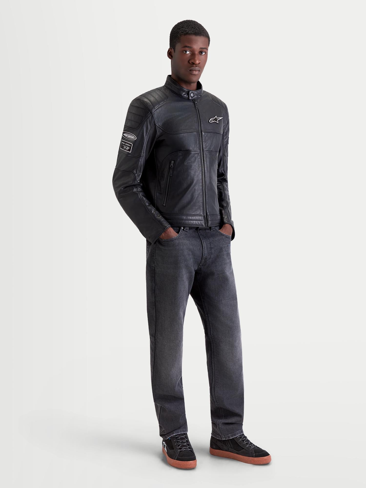 Alpinestars Revern Motorrad Lederjacke schwarz M Abbildung 8