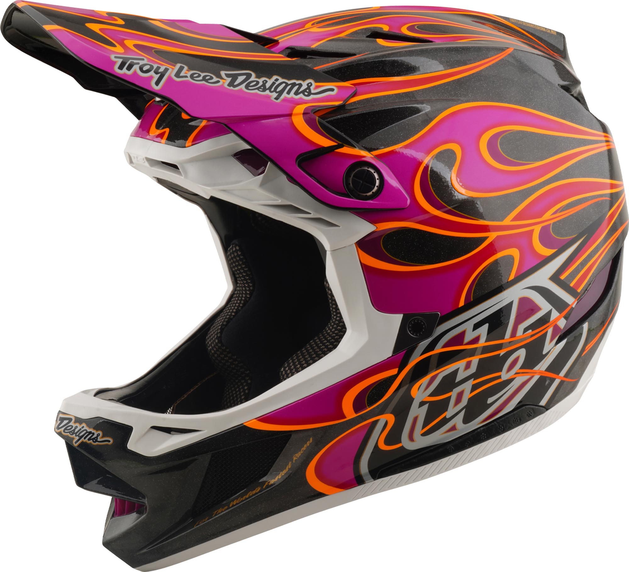Troy_lee_designs Men's Troy Lee Designs D4 Carbon Mips Torched Downhill Helmet