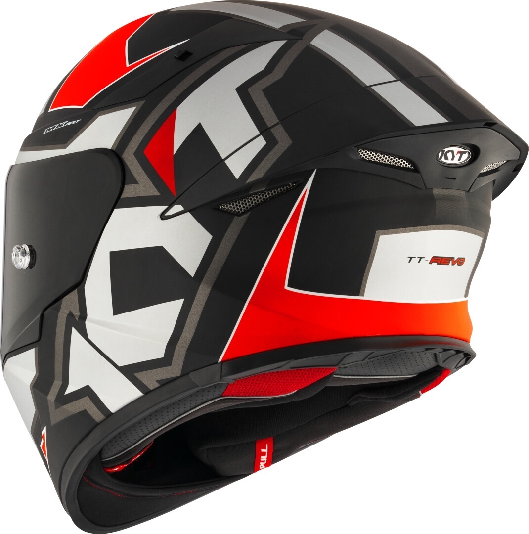 KYT TT-Revo Electron Hjälm grå matt/röd XS (53/54) Figur 3