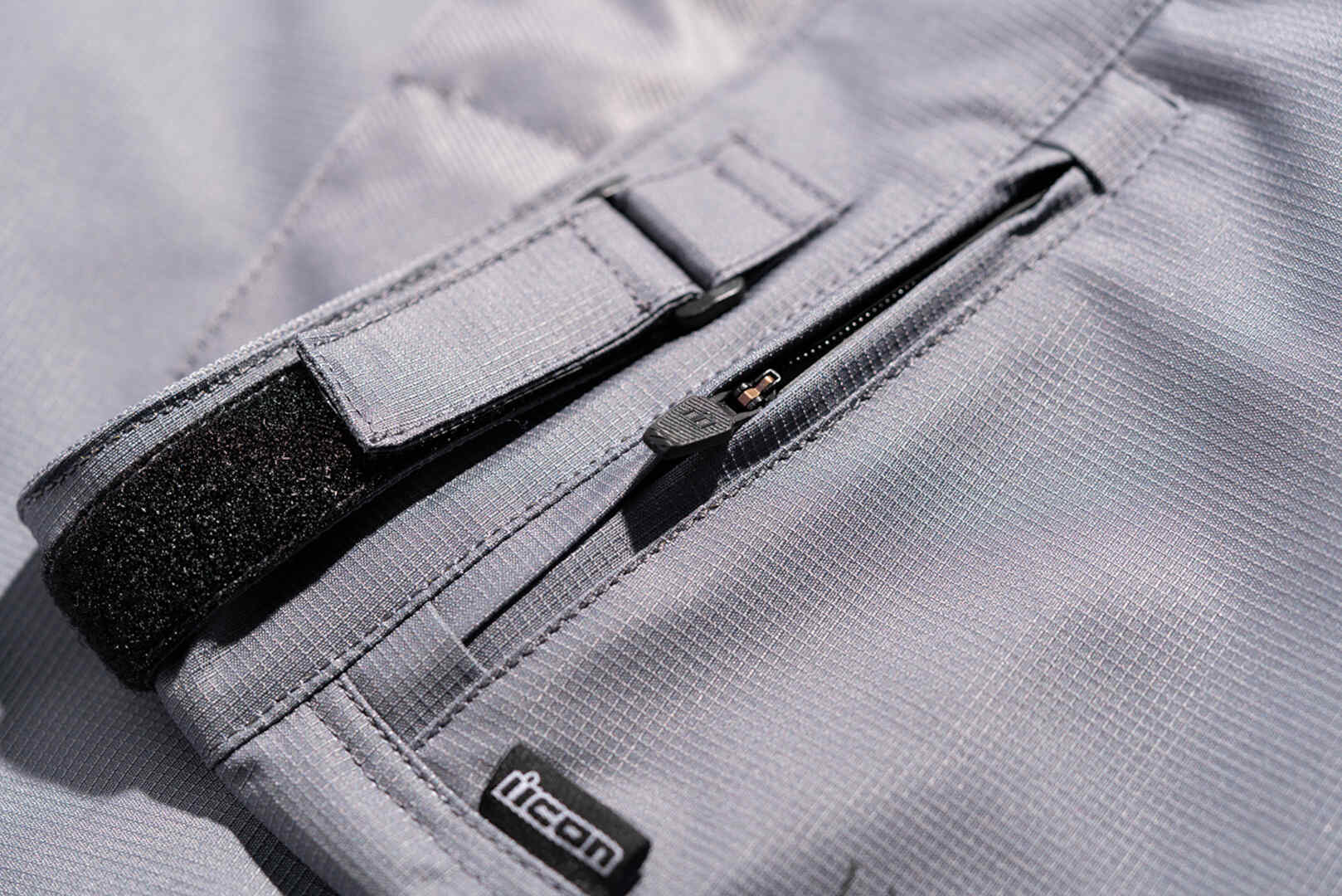 Icon PDX 3 wasserdichte Motorrad Textilhose grau M Abbildung 6