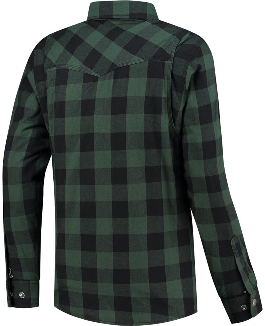 Rusty Stitches Neil Camicia da moto nero/verde 3XL Figura 2