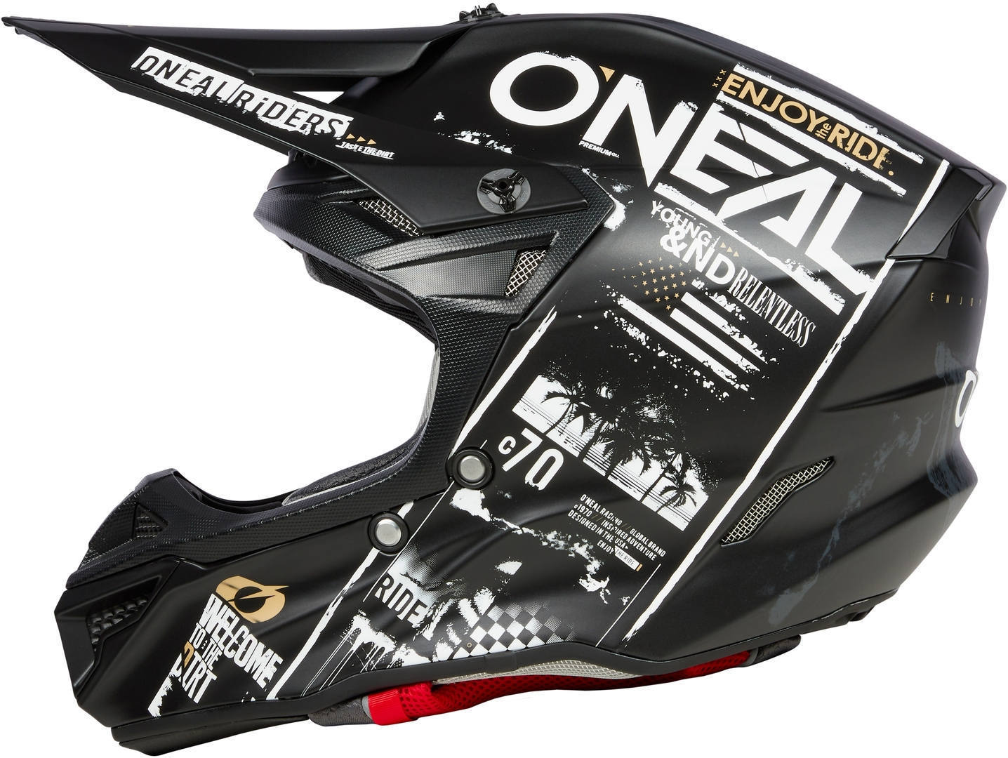 Oneal 5Series Polyacrylite Attack Motokrosová přilba černá matná/bílá XL (61/62) Obrázek 4