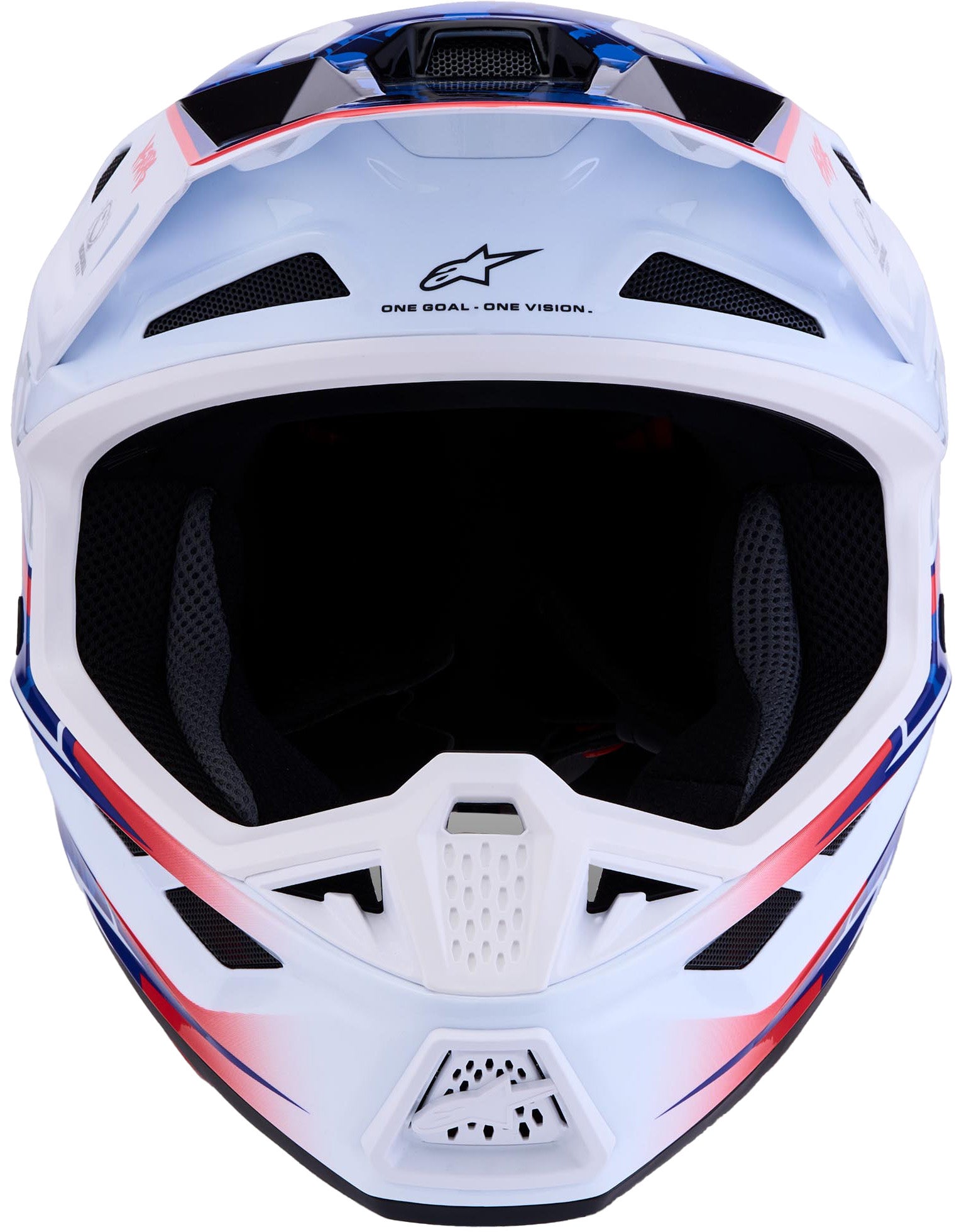 Alpinestars S-M7 Blaster Κράνος Motocross λευκό/μπλε/κόκκινο γυαλιστερό XL (61/62) Γράφημα 6