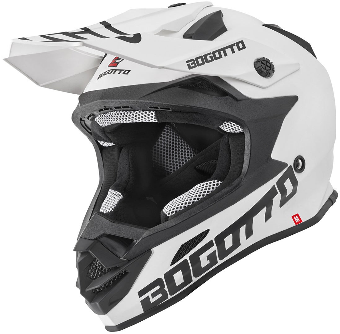 Bogotto V328 Glasfiber Motocross Hjelm hvid M Figur 1