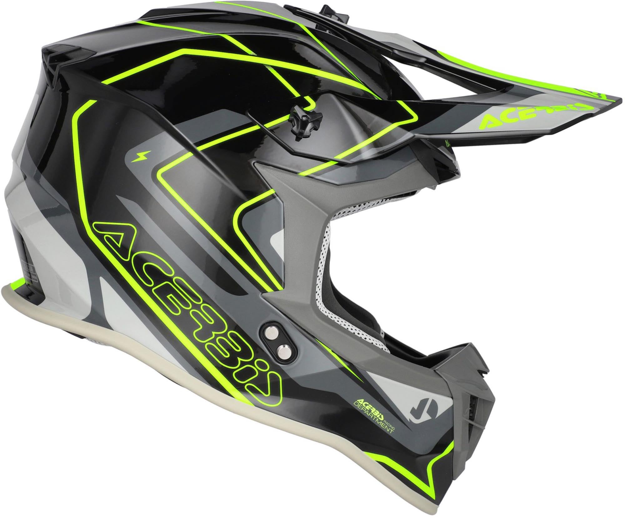 Acerbis Linear 2026 Capacete de Motocross preto/cinza/fluo-amarelo L (59/60) Figura 2
