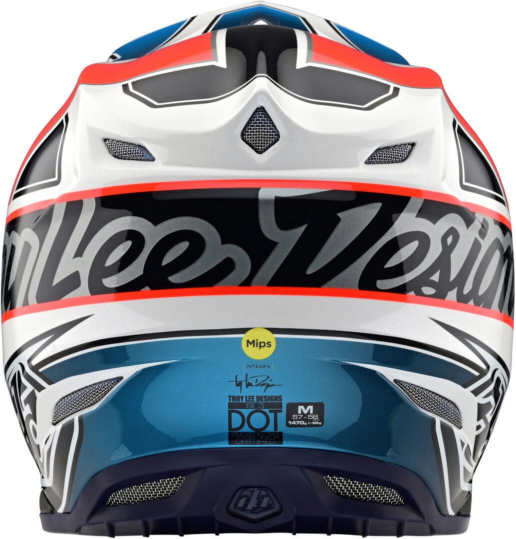 Troy Lee Designs SE5 Team MIPS Casco Motocross bianco/nero/rosso L (58/59) Figura 6