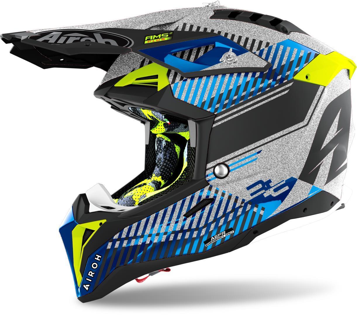 Airoh Aviator 3 Wave Carbon Casco motocross Argento M (57/58) Figura 1