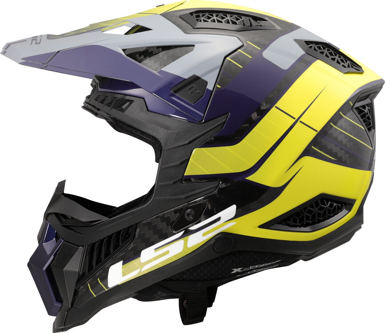 LS2 MX703 X-Force Galuo Carbon Motocross Helm gelb/grau S (55/56) Abbildung 2