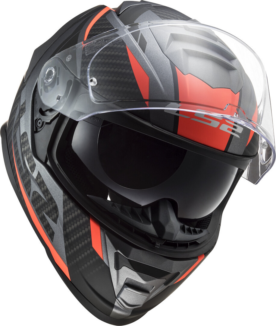 LS2 FF800 Storm II Racer Helm grau matt/orange L (59/60) Abbildung 4