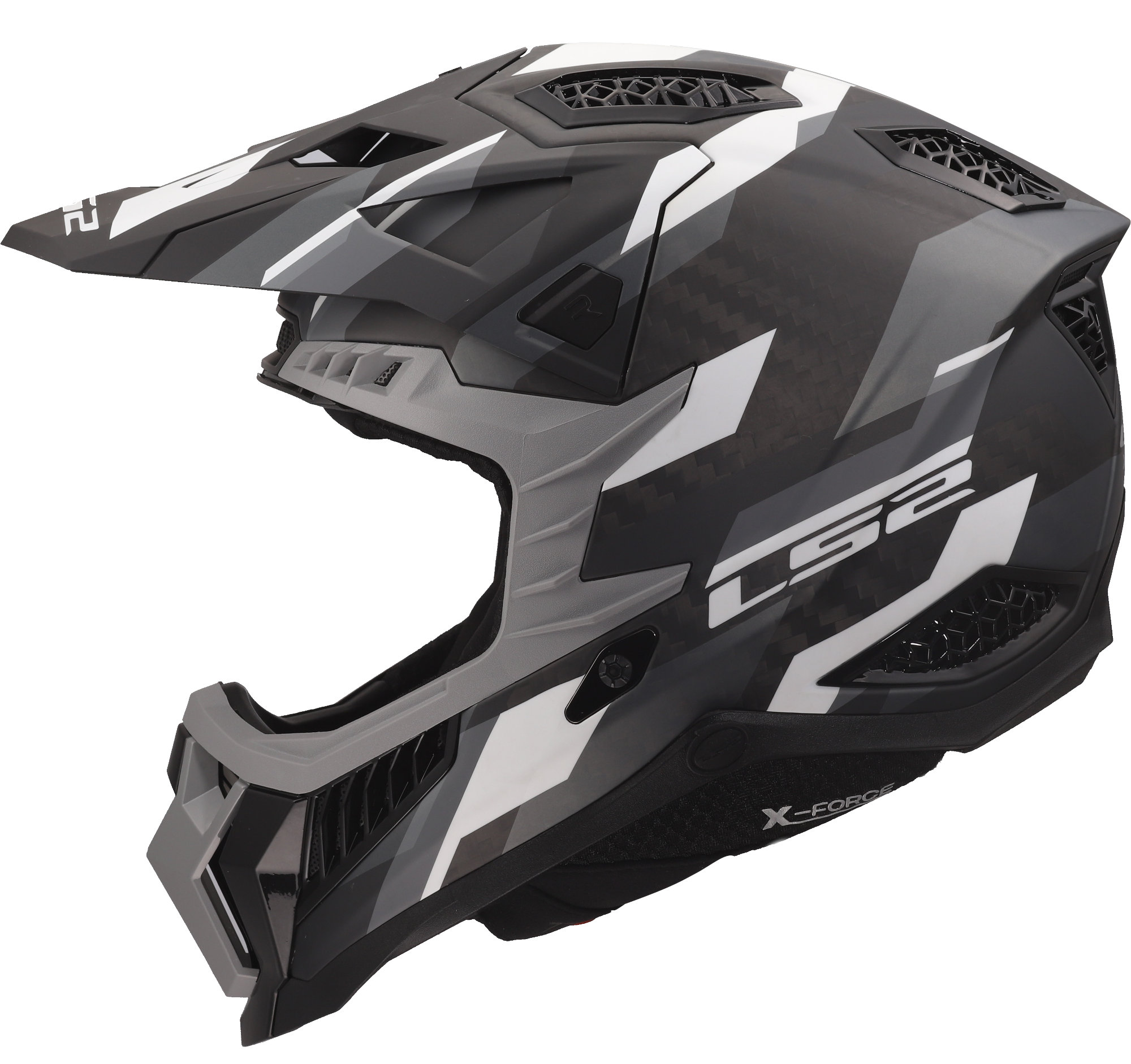 LS2 MX703 X-Force Phantom Casco da motocross nero/grigio S (55/56) Figura 2
