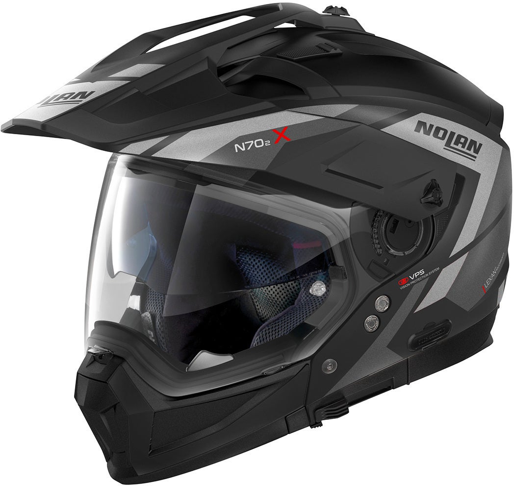 Nolan N70-2 X Grandes Alpes N-Com Hjelm sort mat/sølv M (58) Figur 1