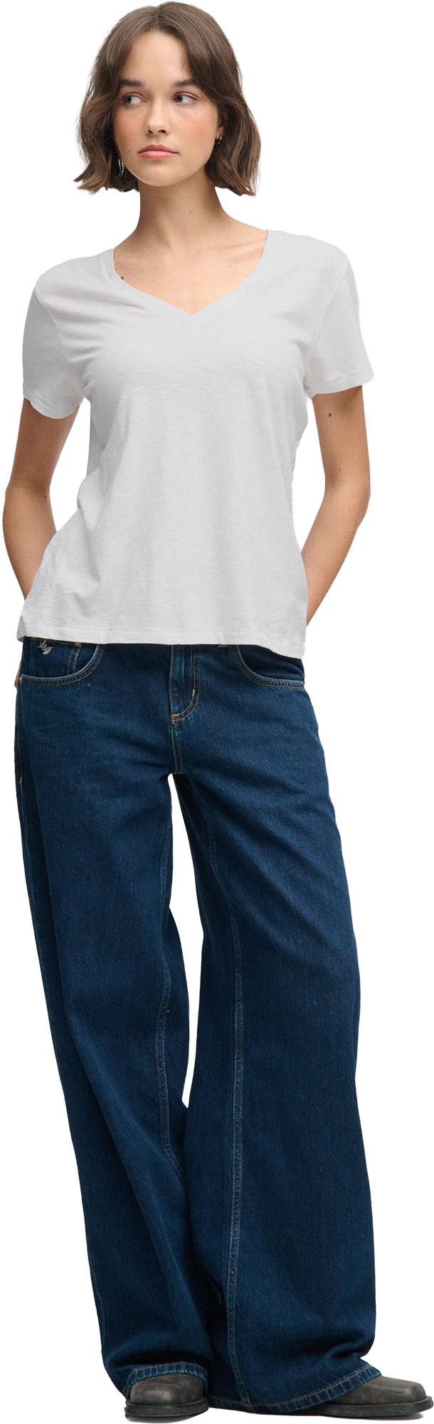 Superdry & Co Studios Slub Damen T-Shirt weiß 16 Abbildung 2
