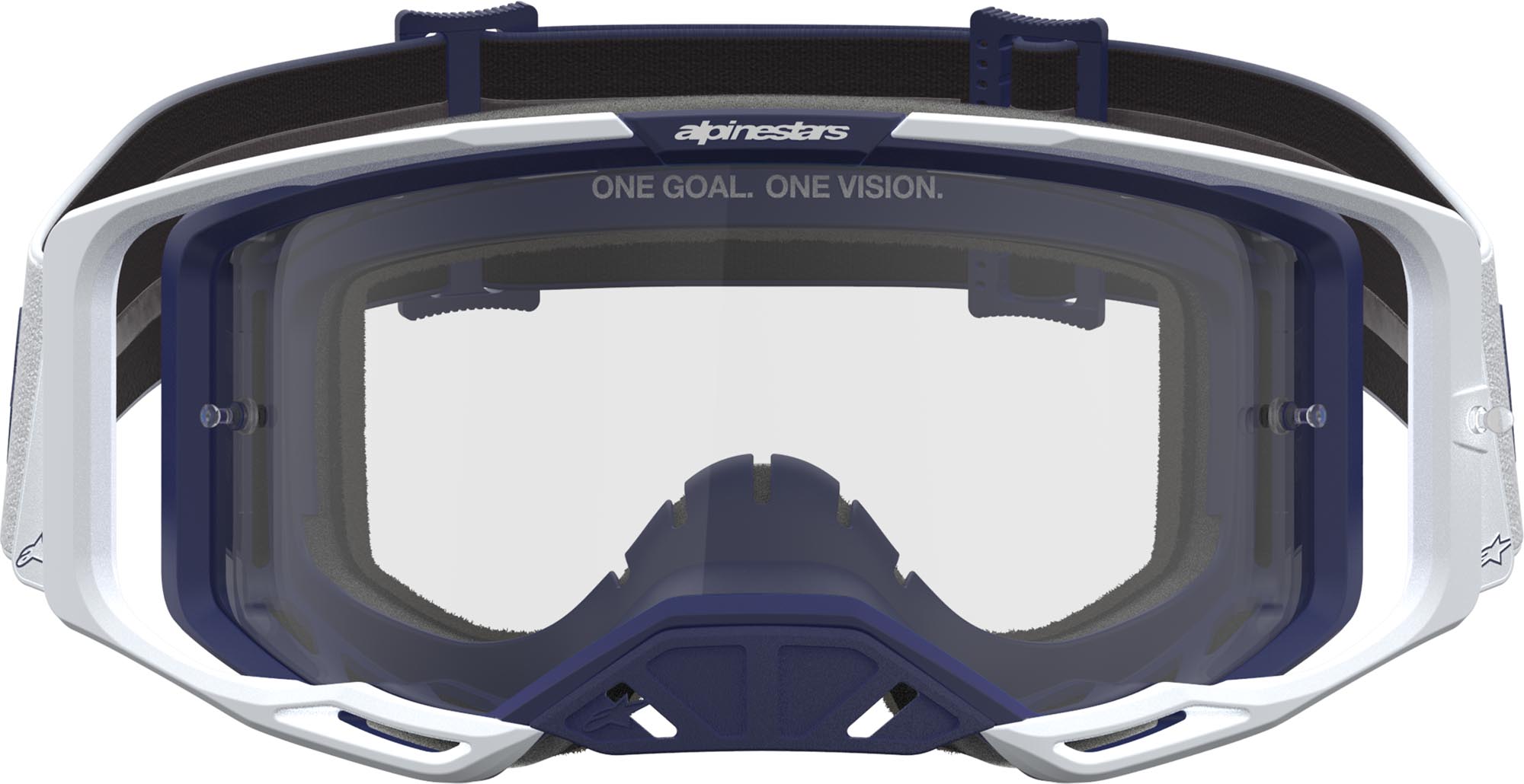 Alpinestars Vision 8 Amber Motocross Brille weiß/blau Abbildung 4