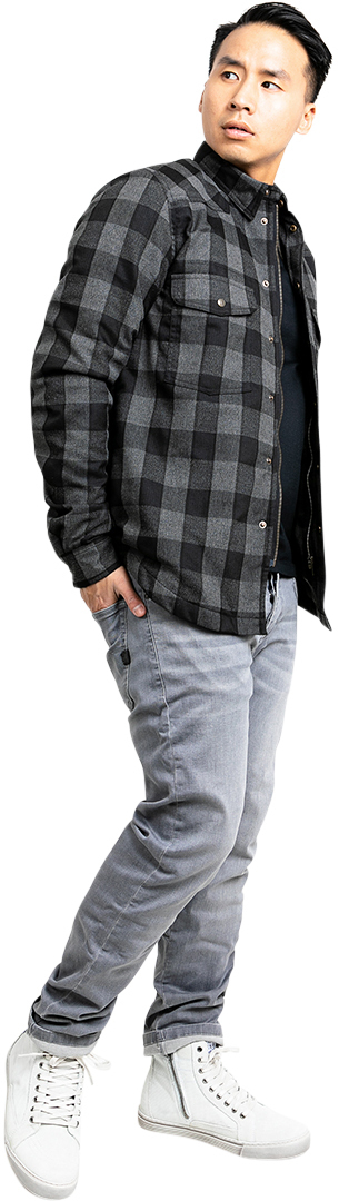 John Doe Motoshirt Skjorte grå/sort M Figur 16