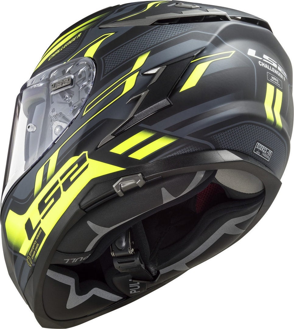 LS2 FF327 Challenger Spin Helm schwarz/gelb XS (53/54) Abbildung 4