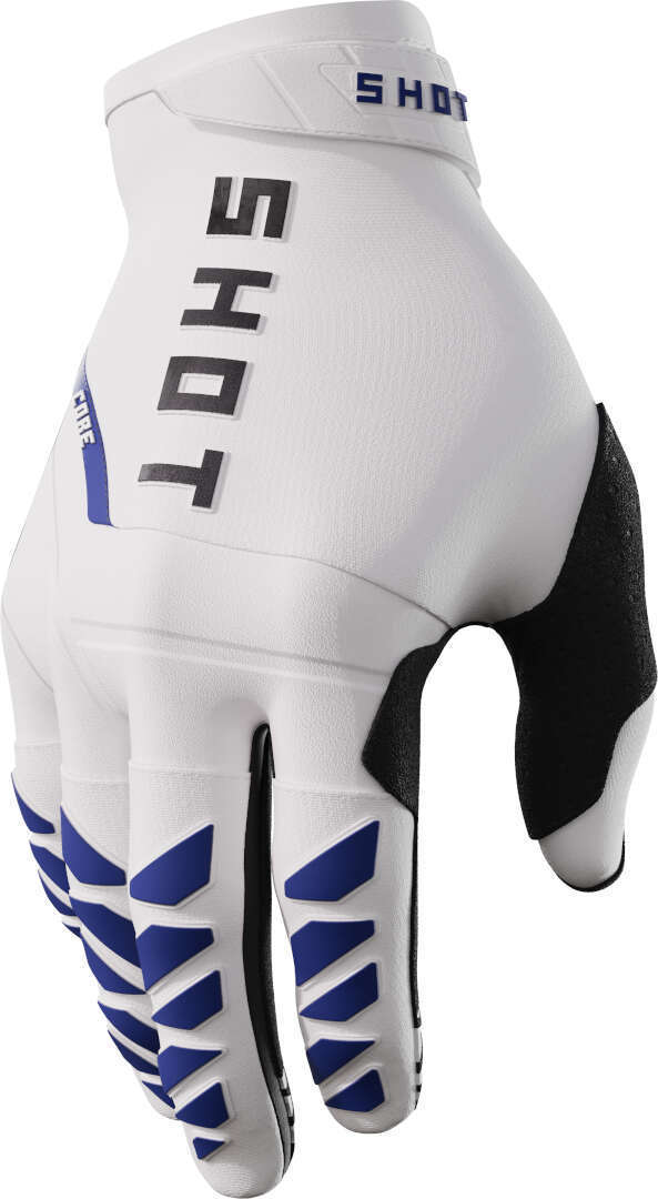 Shot Core Motocross Handsker hvid/blå 12 Figur 1