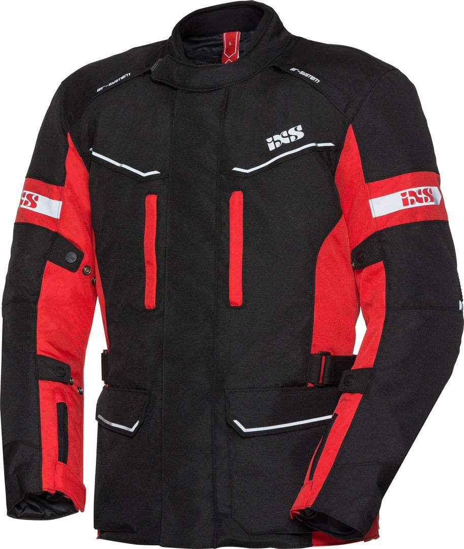IXS Tour Evans-ST Motorcycle Textile Jacket black/red XL Figure 1