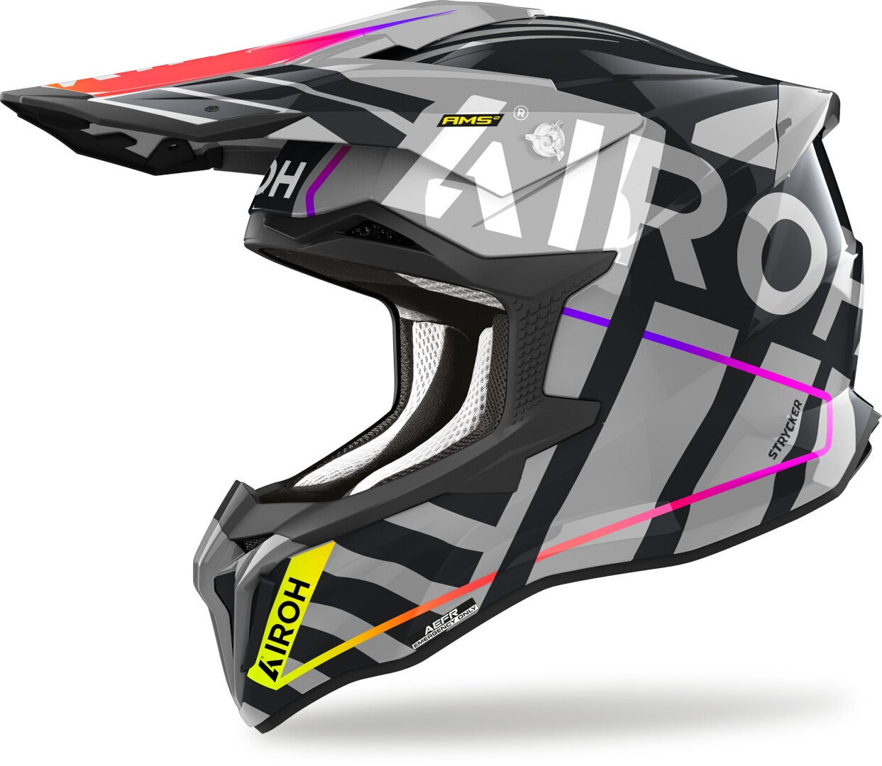 Airoh Strycker Brave Motocross Helm schwarz/grau XL (61) Abbildung 1