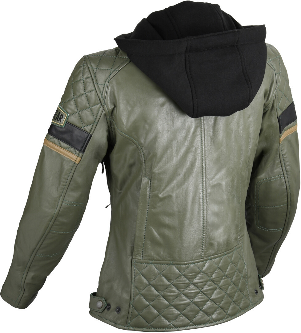 DIFI Jolene 2 Jachetă de piele pentru motociclete pentru doamne verde/negru S Figura 2