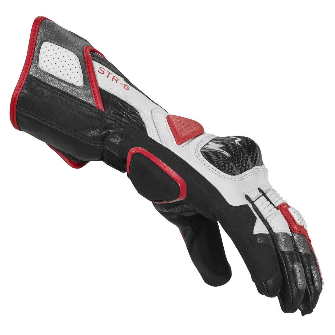 Spidi STR-6 Motorcykel handsker sort/hvid/rød M Figur 2