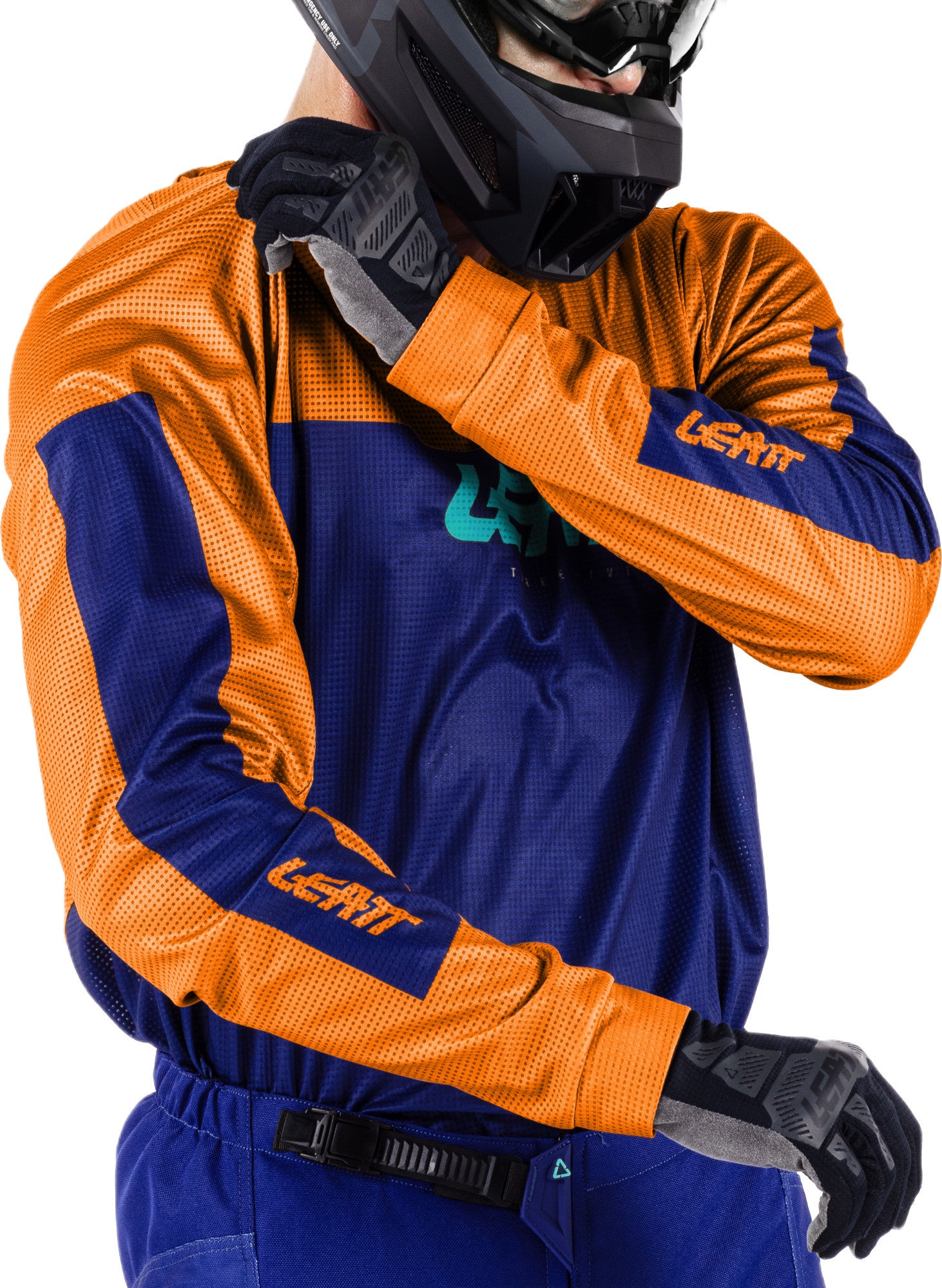 Leatt Moto Ride Kit 3.5 V26 Conjunto de camisa e calça de motocross azul/laranja 2XL Figura 4