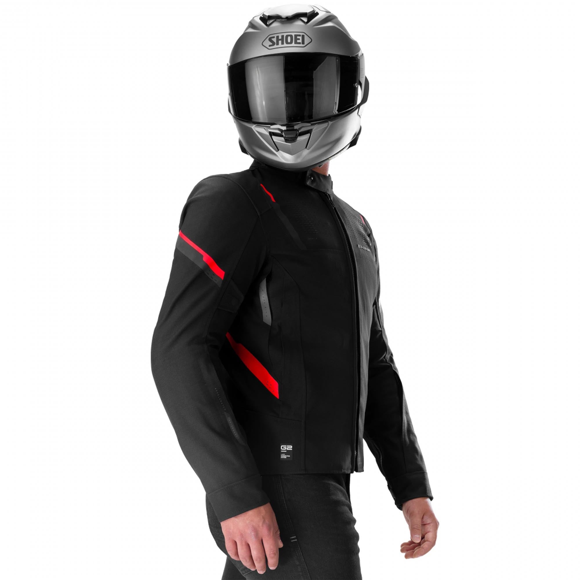 SHIMA Rush 3.0 Motorcykeltextiljacka svart/röd M Figur 6