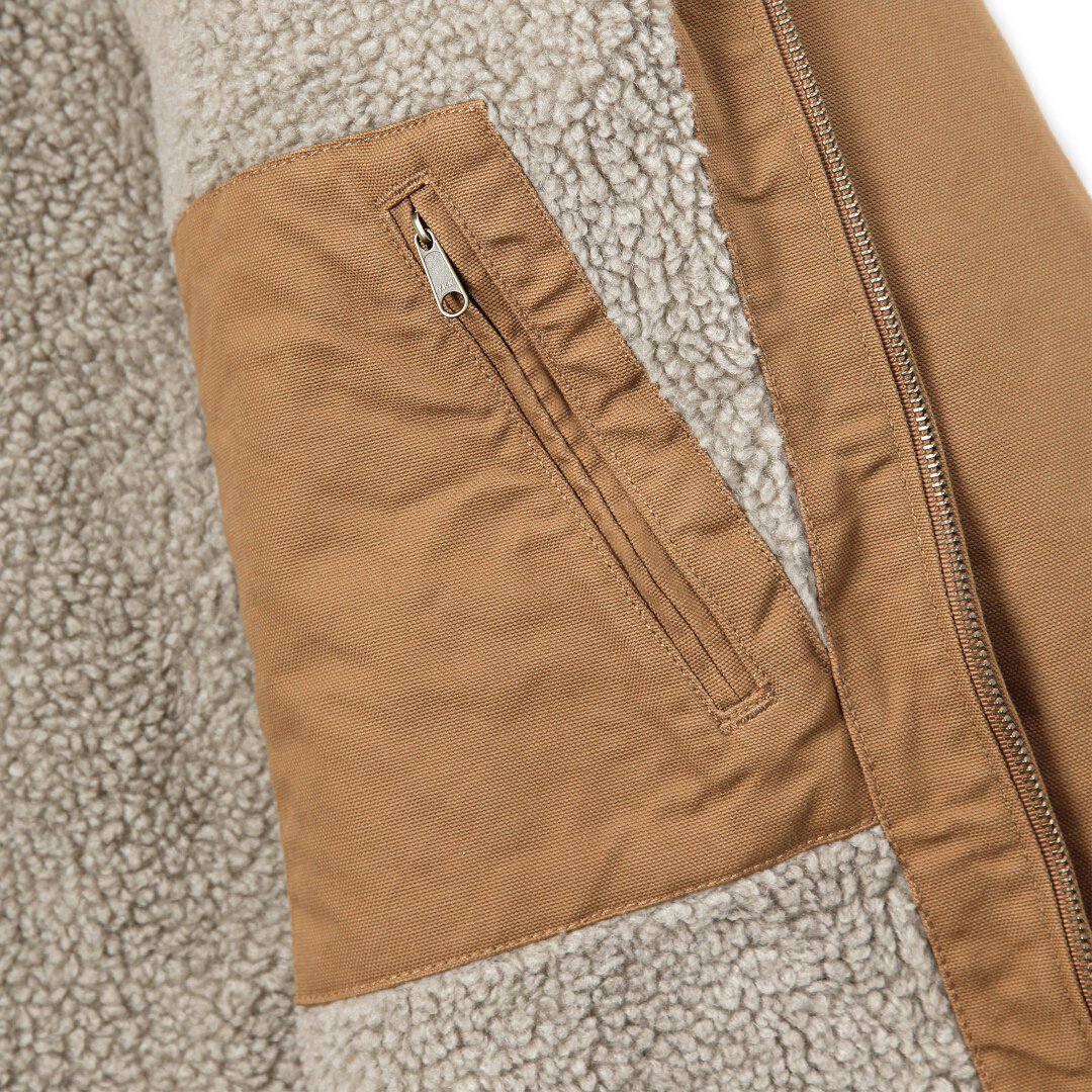 Carhartt Relaxed Fit Washed Duck Sherpa Lined Jacka brun M Figur 3