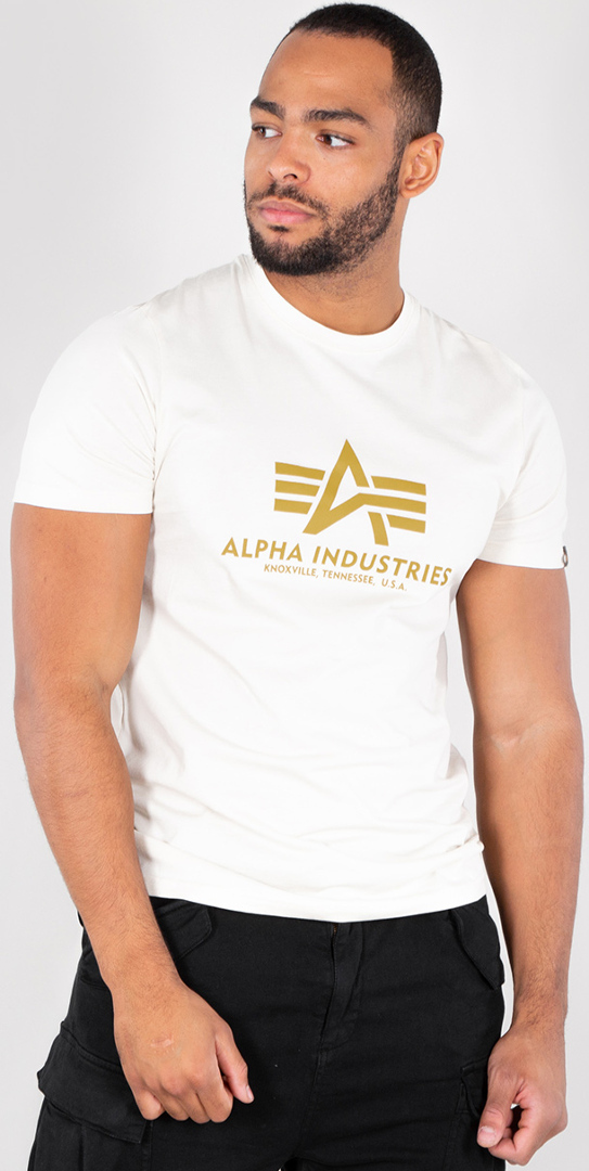 Alpha Industries Basic T-Shirt Cream 4XL Figuur 1