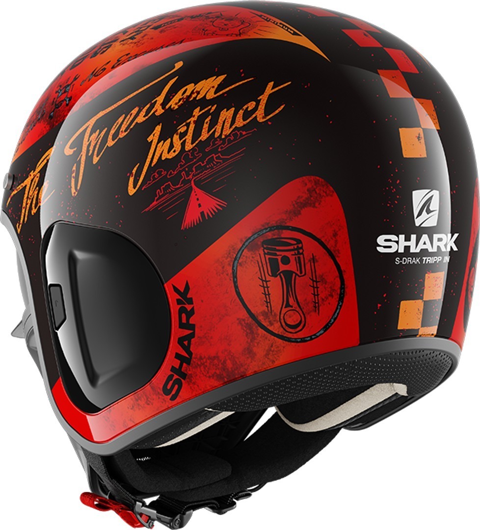 Shark S-Drak 2 Tripp In Cască cu reacție Negru/Roșu XS (53/54) Figura 3