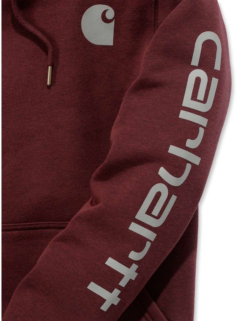 Carhartt Clarksburg Logo Hettegenser for damer Mørkerød XL Figur 2