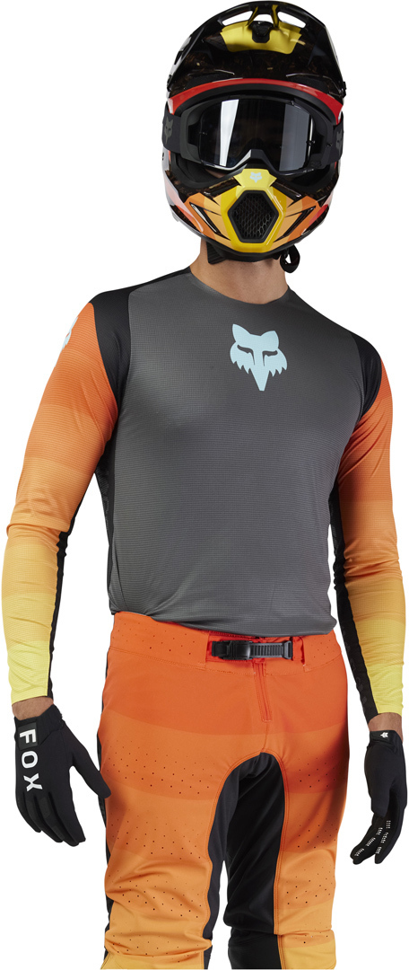 FOX Flexair Grid Motocross trøje sort/orange XXL Figur 8