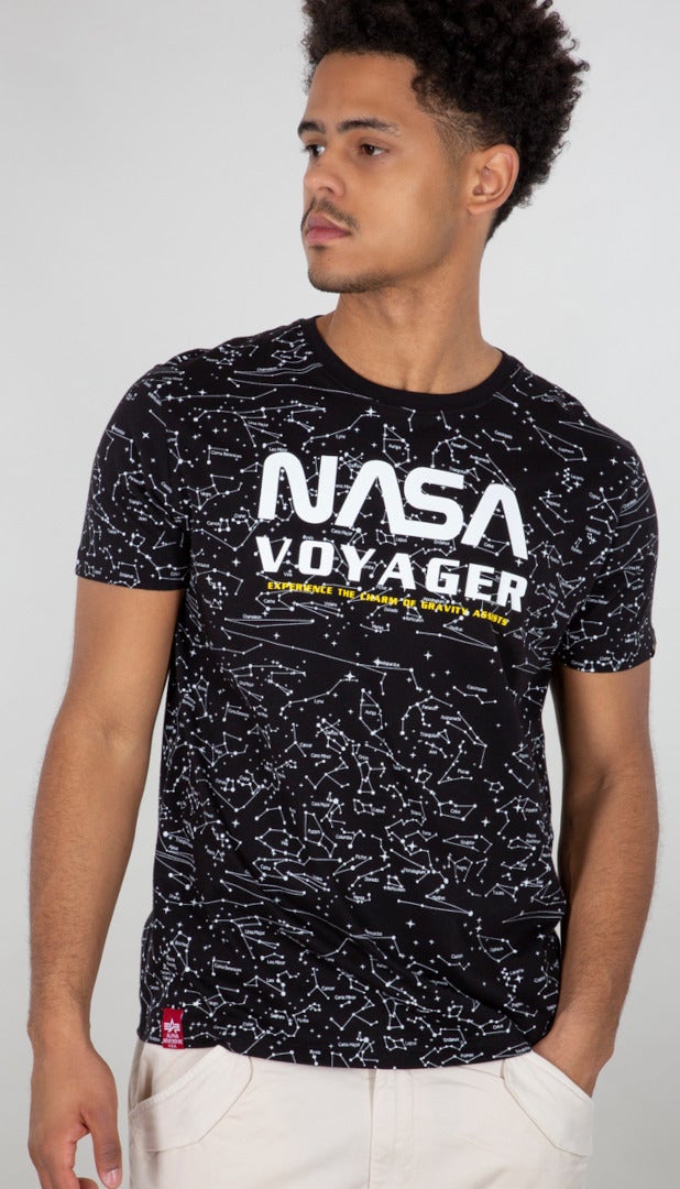 Alpha Industries NASA Voyager AOP Maglietta nero L Figura 1