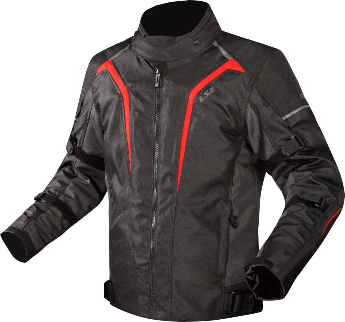LS2 Sepang waterproof Motorcycle Textile Jacket black/grey/red XXL Figure 1