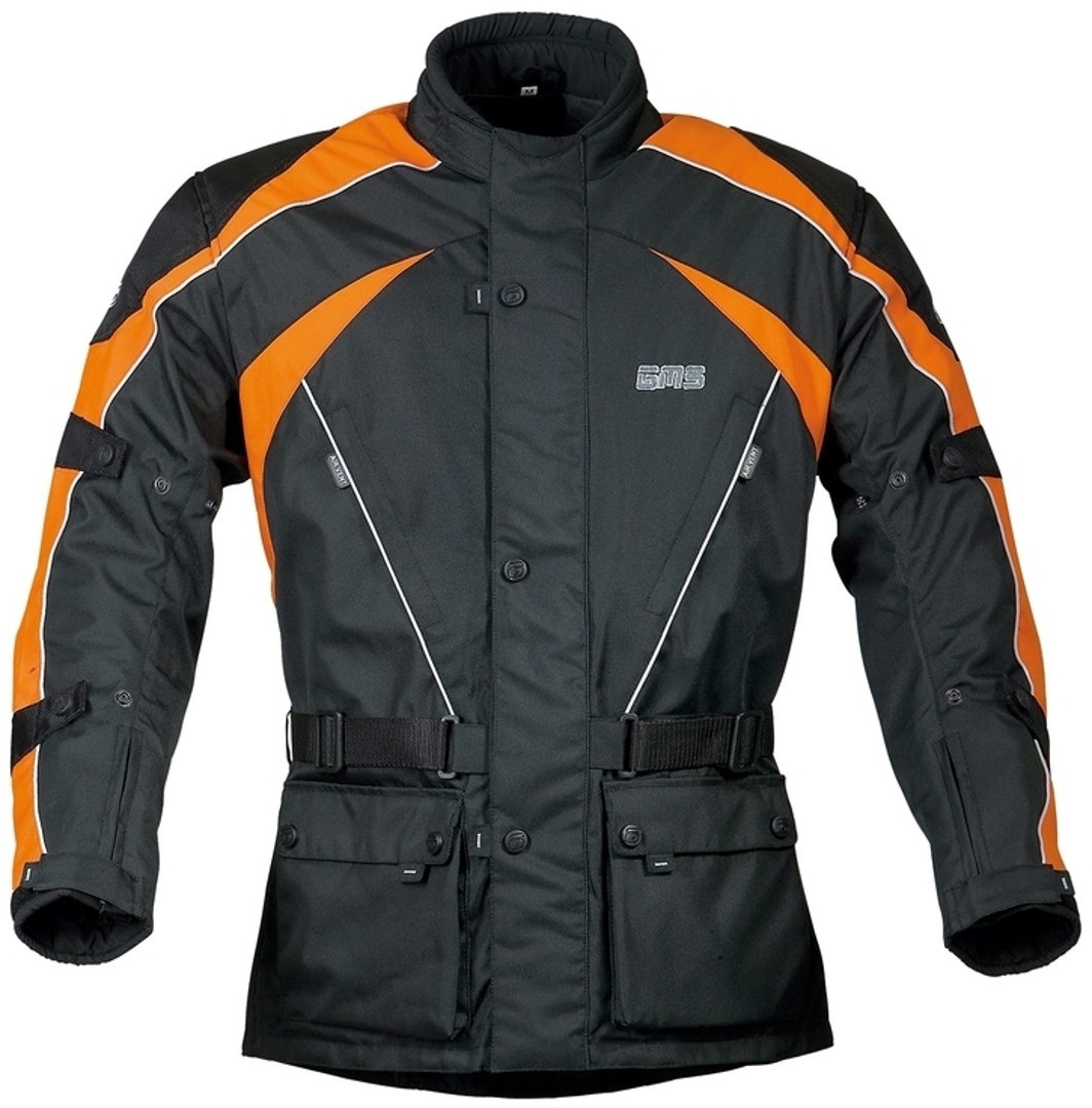 GMS Twister Motorcycle Textile Jacket black/orange L Figure 1