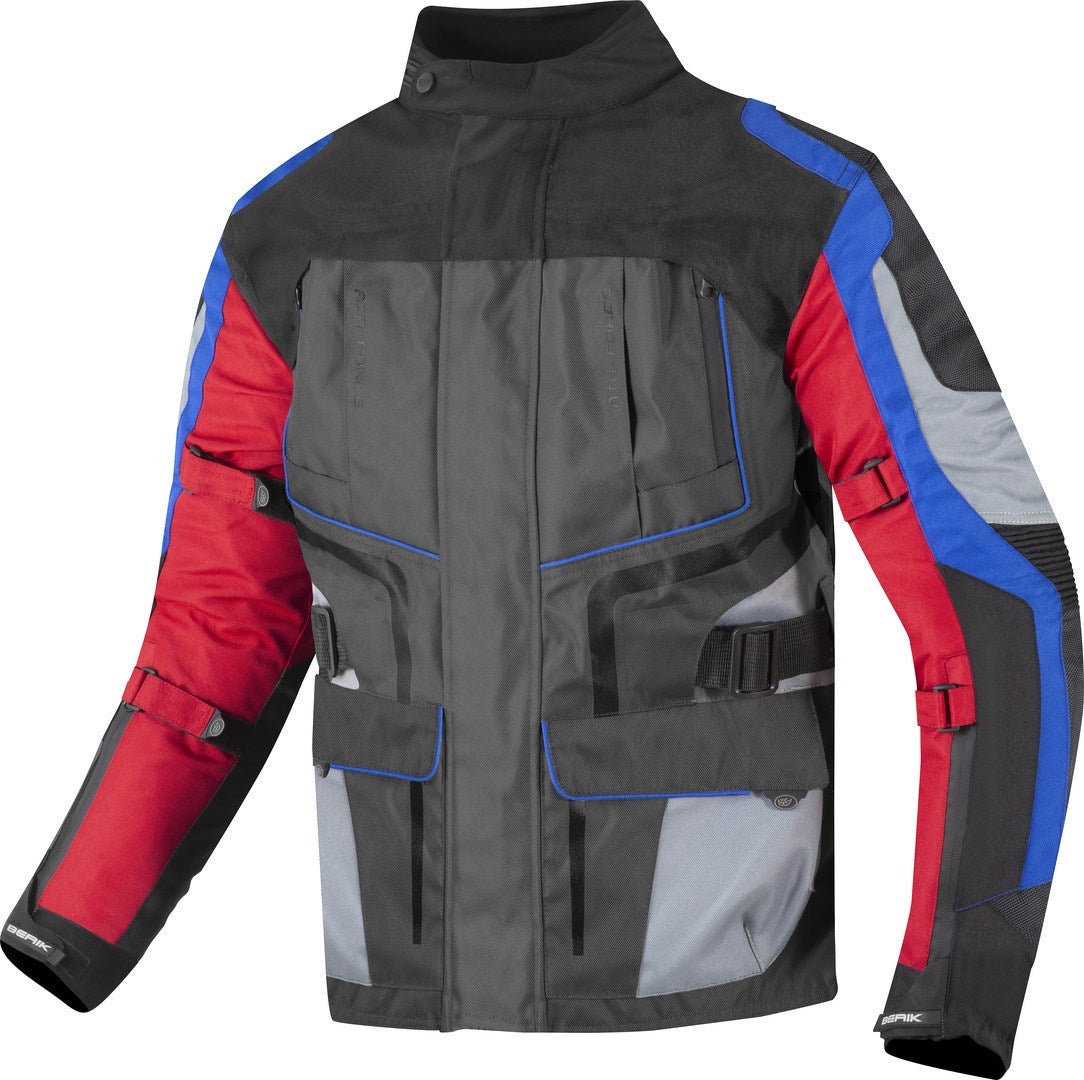 Berik Safari Waterproof 3in1 Motorcycle Textile Jacket black/red/blue 60 Figure 1