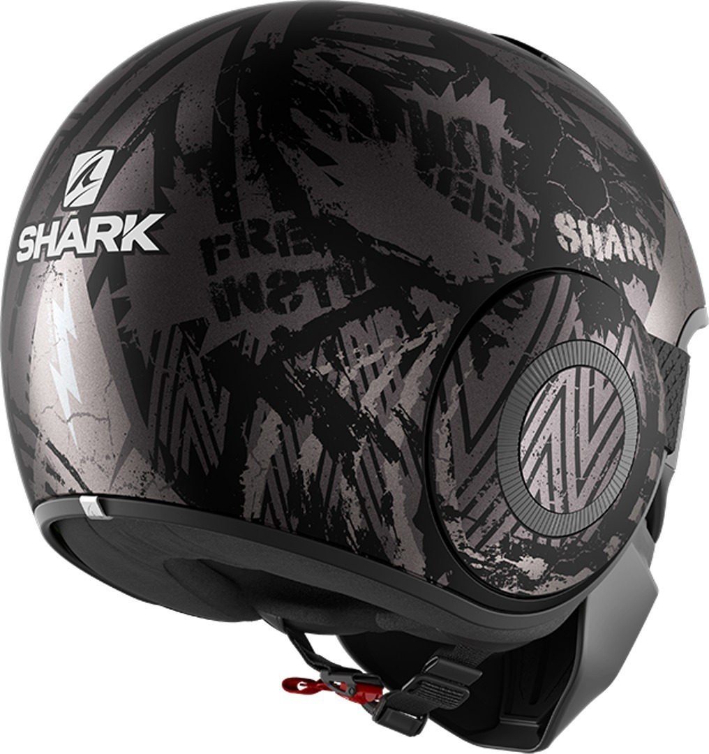 Shark Street-Drak Crower Jet hjälm Svart matt/grå XS (53/54) Figur 2